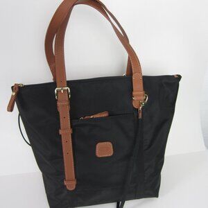 NEW Bric's Milano Handbag Black Nylon Travel Tote Bag Carry On